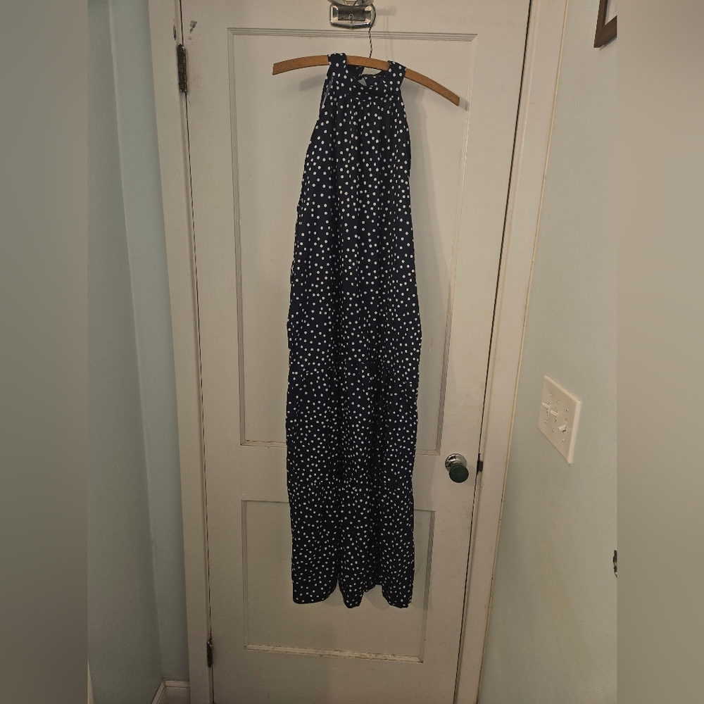 Navy Blue Maxi Dress w/ keyhole back